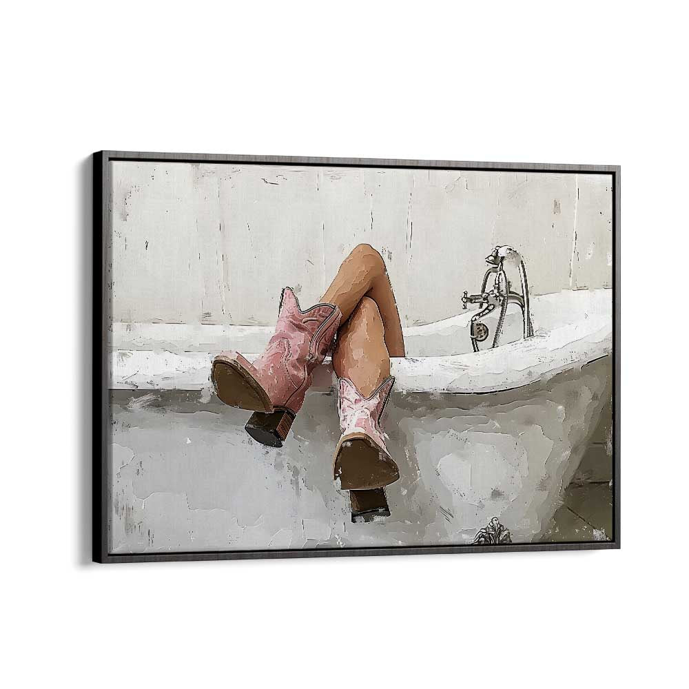 drowning II electric wall art prints in Black Floater Frame