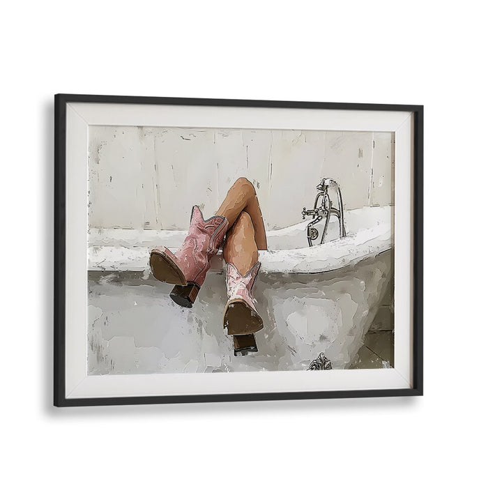 drowning II electric wall art prints in Black Frame With Mount