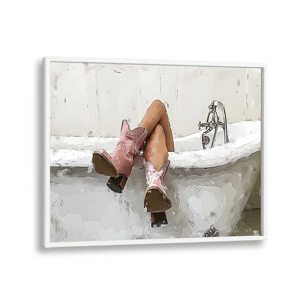 drowning II electric wall art prints in White Plain Frame