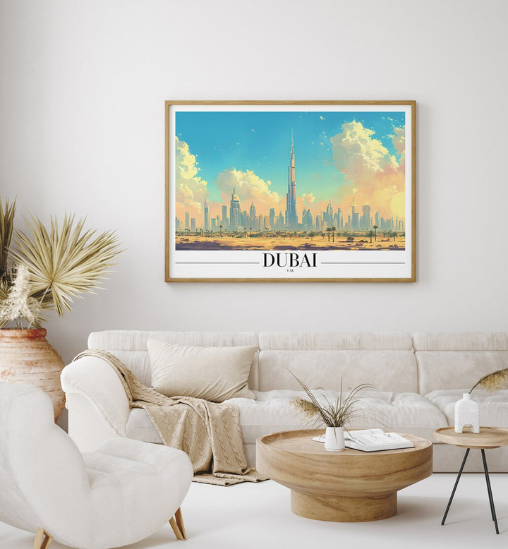 dubai-uae I travel posters Artwork I placed on a Wall 