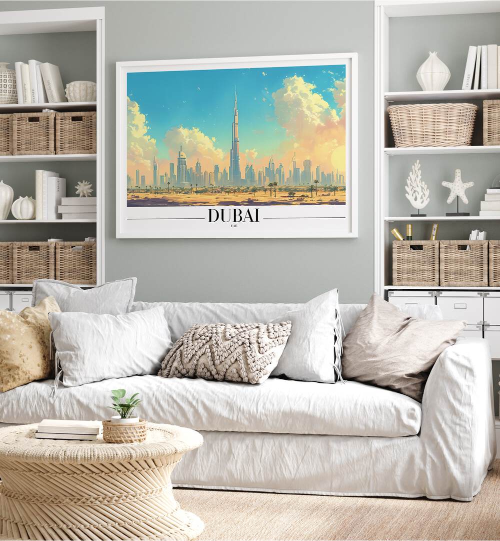 dubai-uae I travel posters Artwork II placed on a Wall 