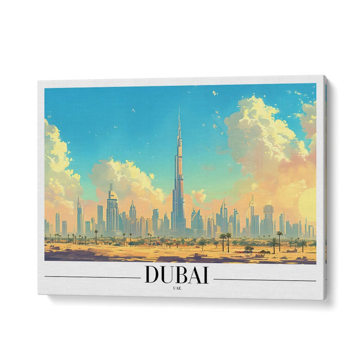 dubai-uae I travel posters in Gallery Wrap