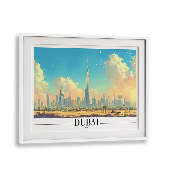 dubai-uae I travel posters in White Frame With Mount