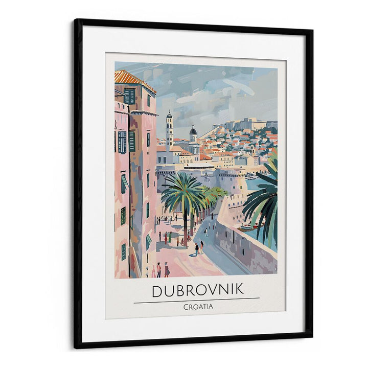 dubrovnik-croatia travel posters in Black Frame With Mount