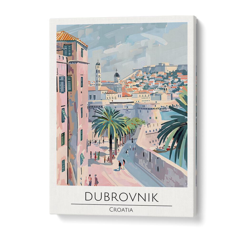 dubrovnik-croatia travel posters in Gallery Wrap