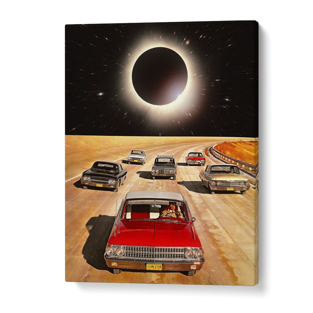 eclipsed car poster in Gallery Wrap