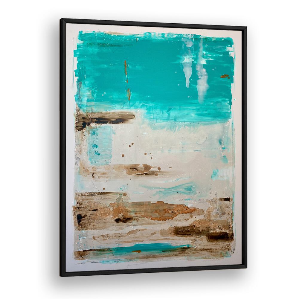 el mar X abstract paintings in Black Plain Frame