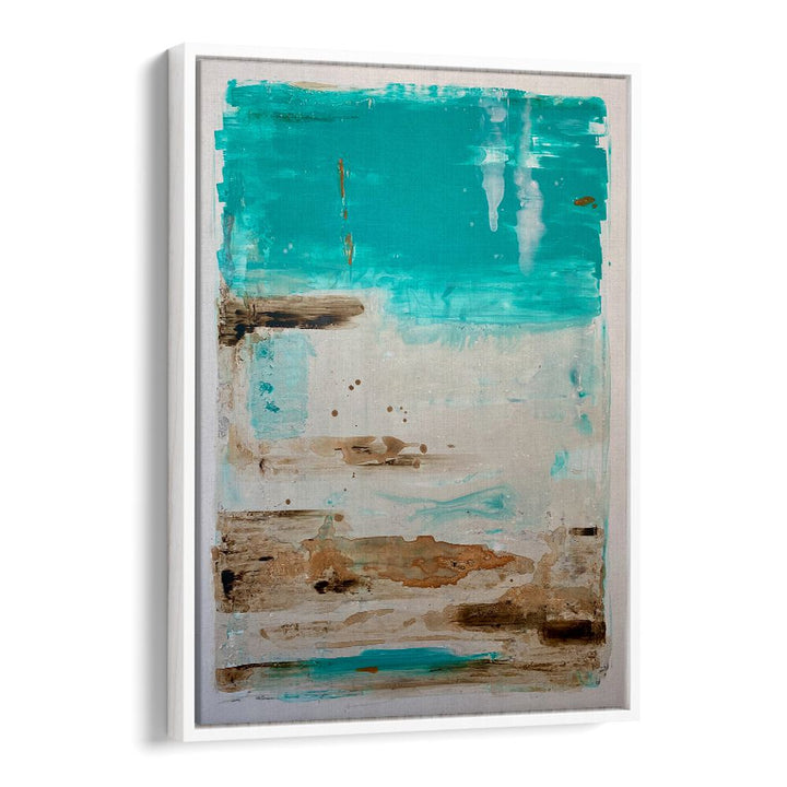 el mar X abstract paintings in White Floater Frame