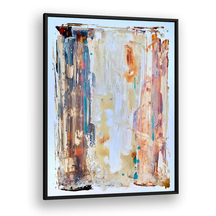 el mar i abstract paintings in Black Plain Frame