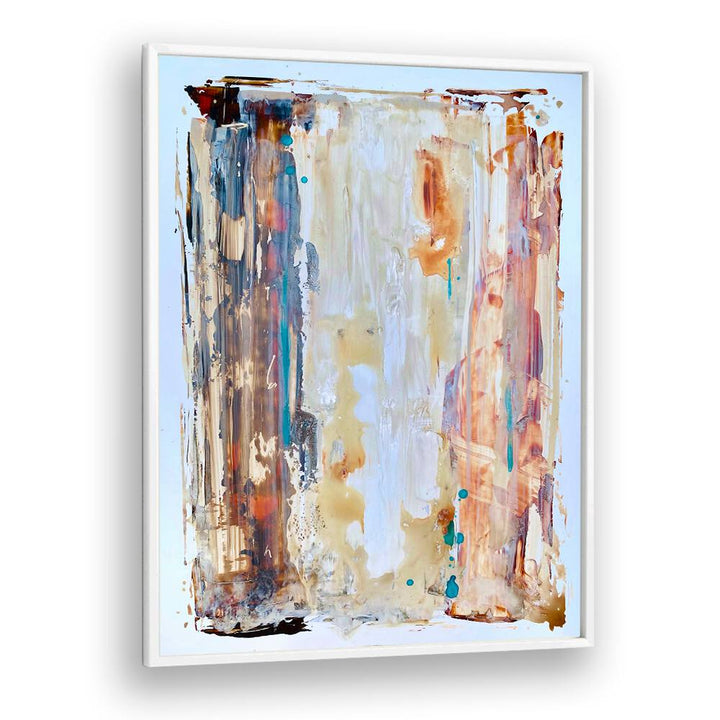 el mar i abstract paintings in White Plain Frame