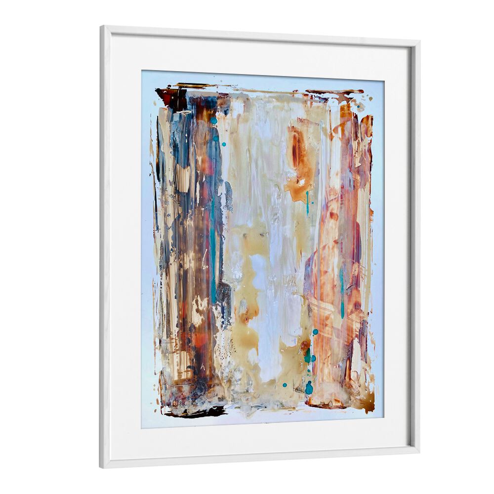 el mar iabstract paintings in White Frame With Mount