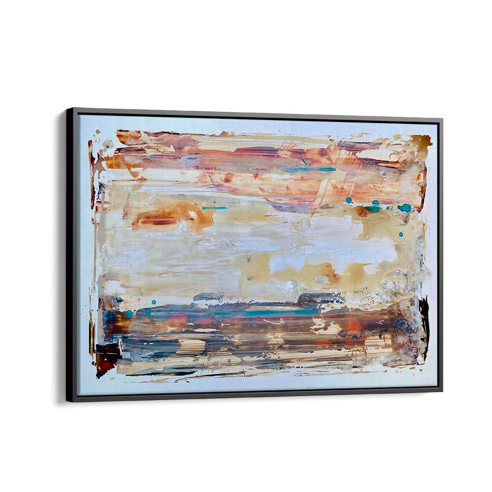 el mar ii abstract paintings in Black Floater Frame