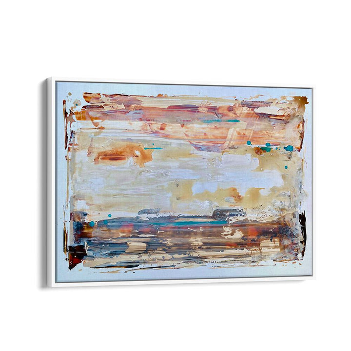 el mar ii abstract paintings in White Floater Frame