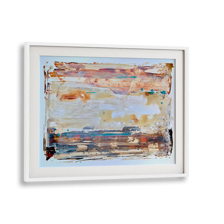 el mar iiabstract paintings in White Frame With Mount