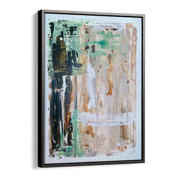 el mar iv abstract paintings in Black Floater Frame