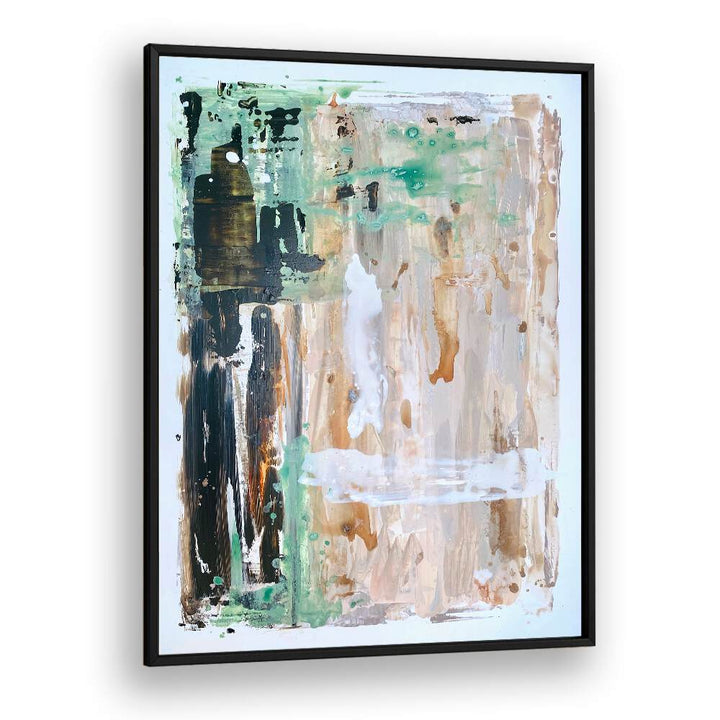 el mar iv abstract paintings in Black Plain Frame