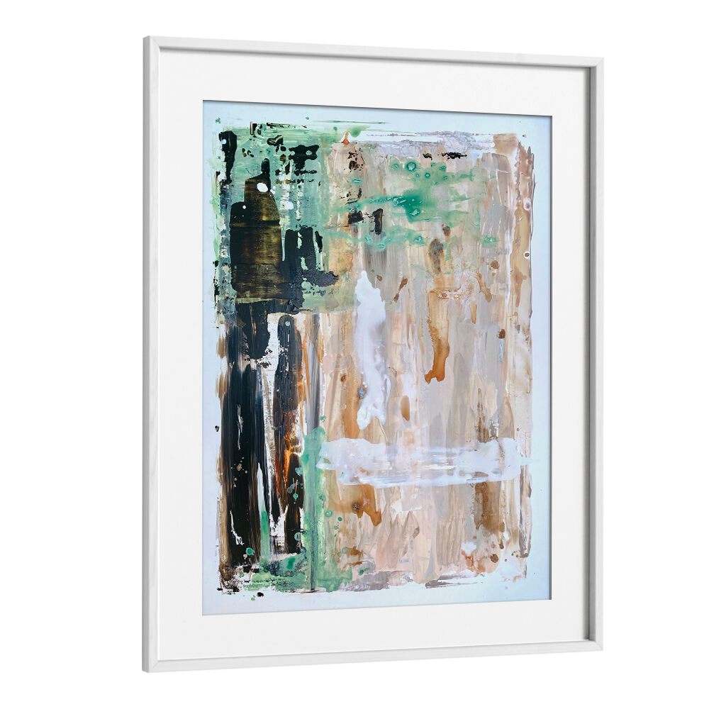 el mar ivabstract paintings in White Frame With Mount