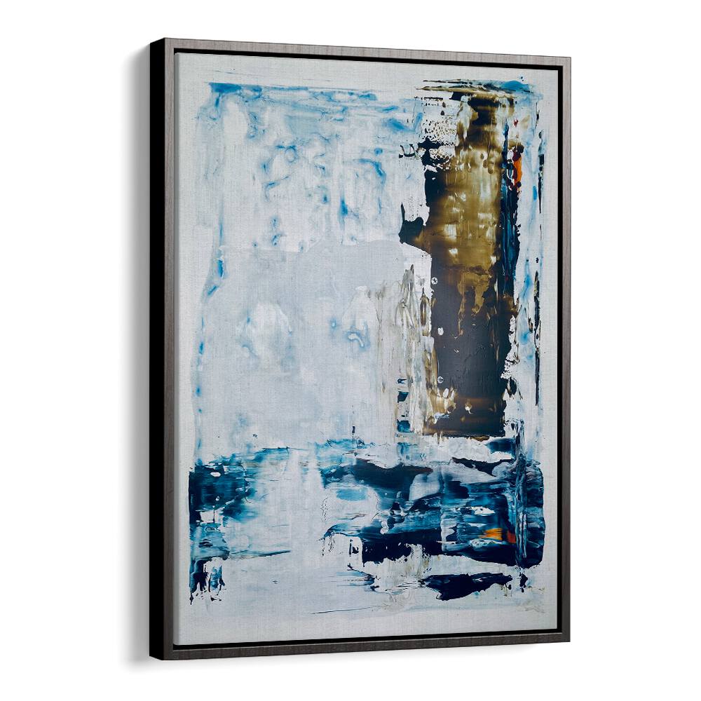 el mar ix abstract paintings in Black Floater Frame