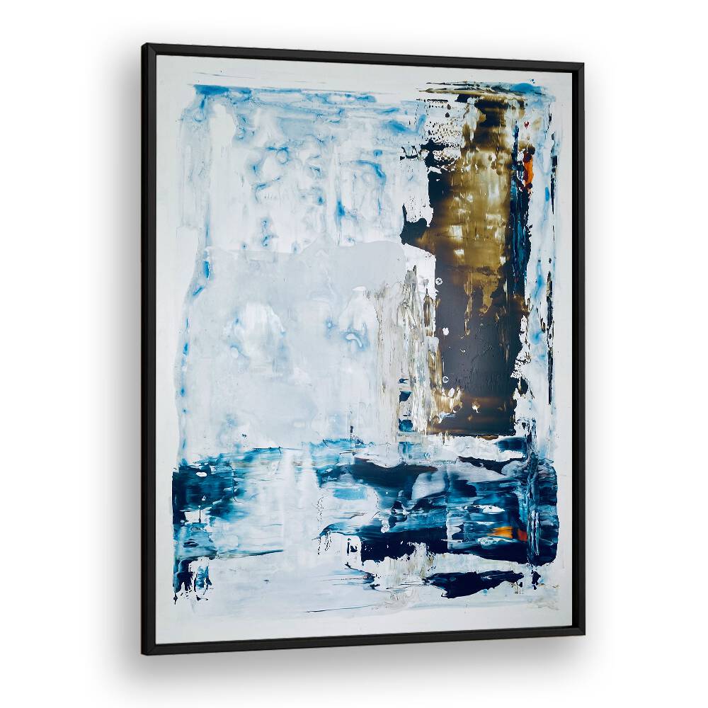 el mar ix abstract paintings in Black Plain Frame