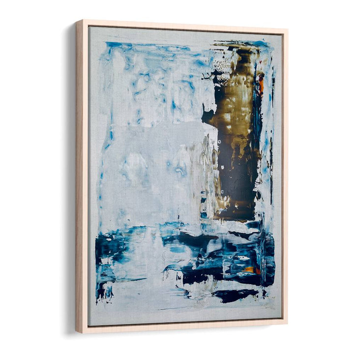 el mar ix abstract paintings in Oak Wood Floater Frame