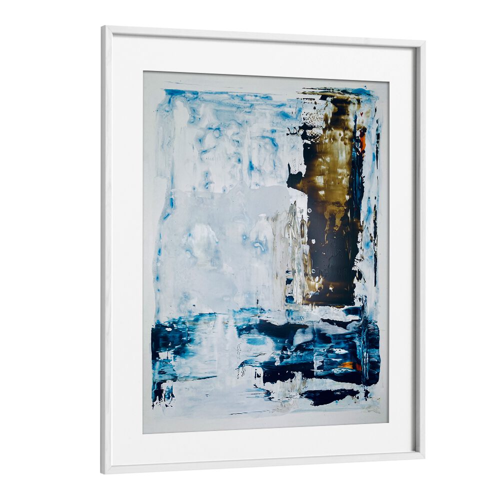 el mar ixabstract paintings in White Frame With Mount