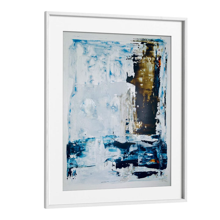 el mar ixabstract paintings in White Frame With Mount