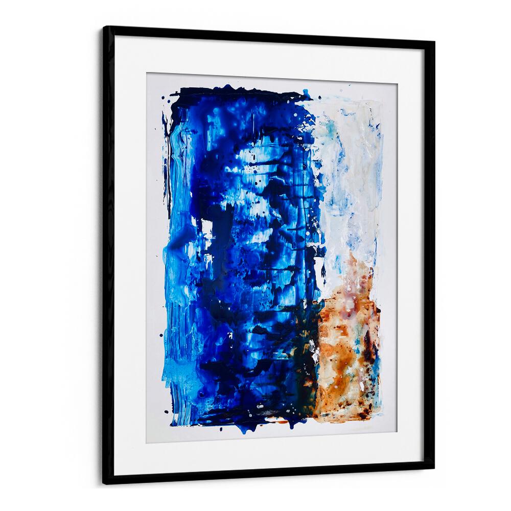 el mar v abstract paintings in Black Frame With Mount