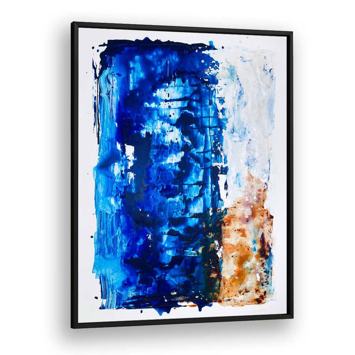 el mar v abstract paintings in Black Plain Frame