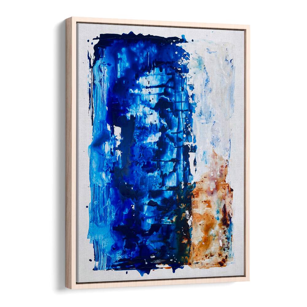 el mar v abstract paintings in Oak Wood Floater Frame