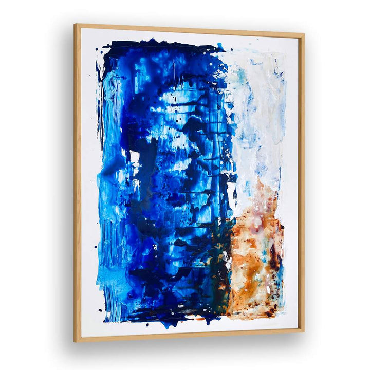 el mar v abstract paintings in Oak Wood Plain Frame