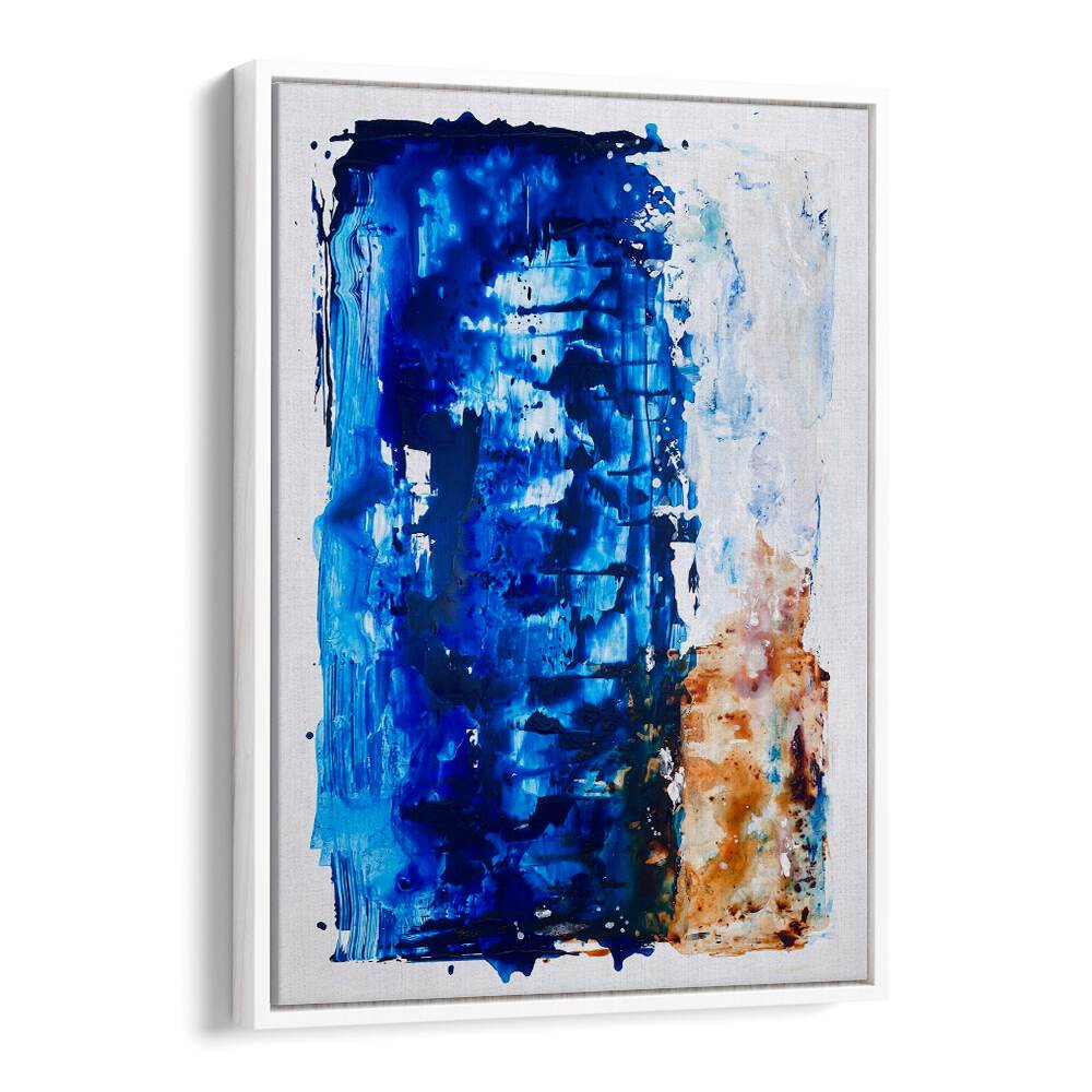 el mar v abstract paintings in White Floater Frame