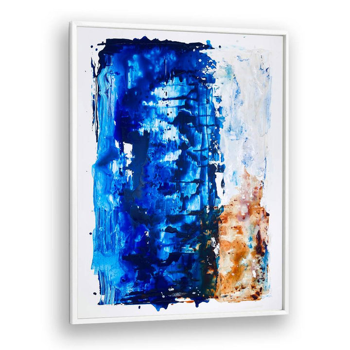 el mar v abstract paintings in White Plain Frame