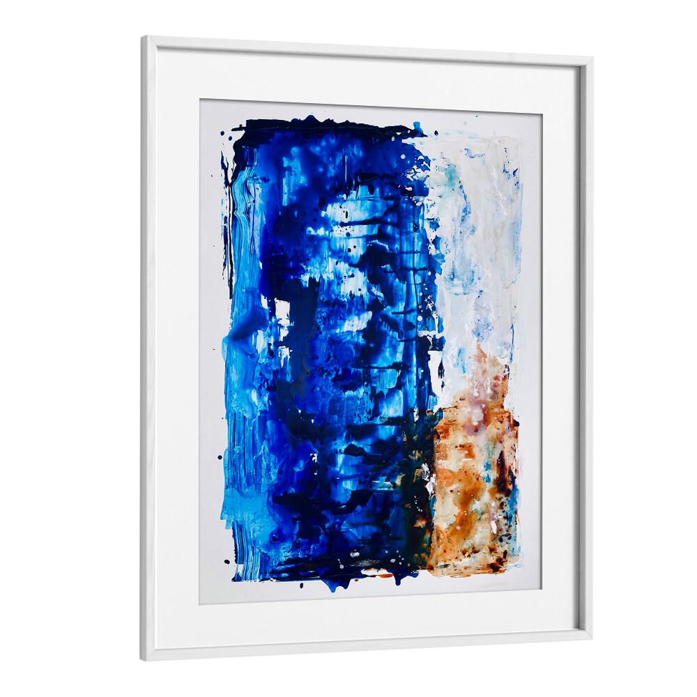 el mar vabstract paintings in White Frame With Mount