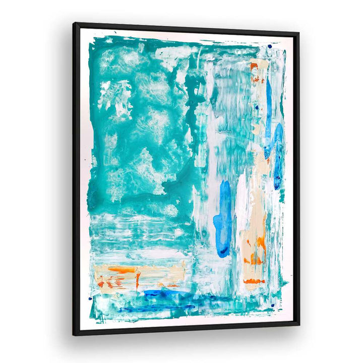 el mar vi abstract paintings in Black Plain Frame