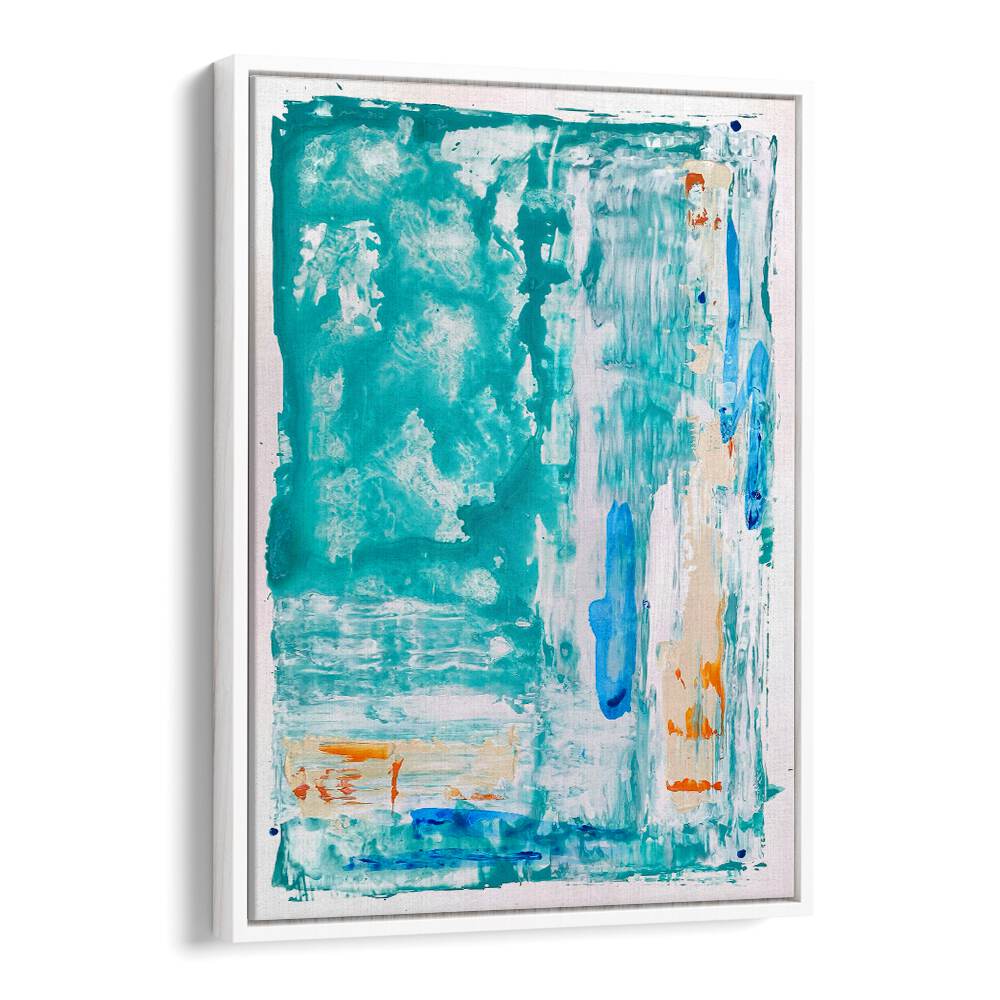 el mar vi abstract paintings in White Floater Frame