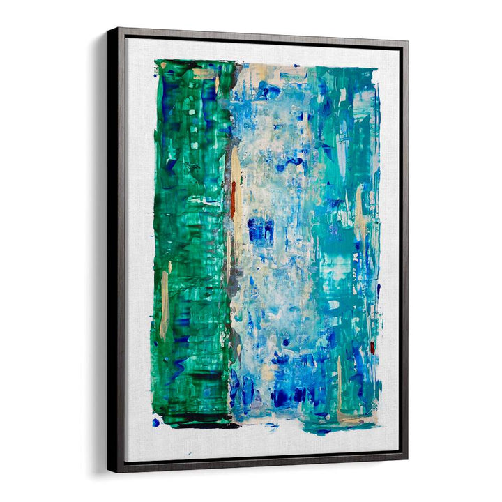 el mar vii abstract paintings in Black Floater Frame