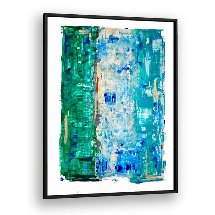 el mar vii abstract paintings in Black Plain Frame