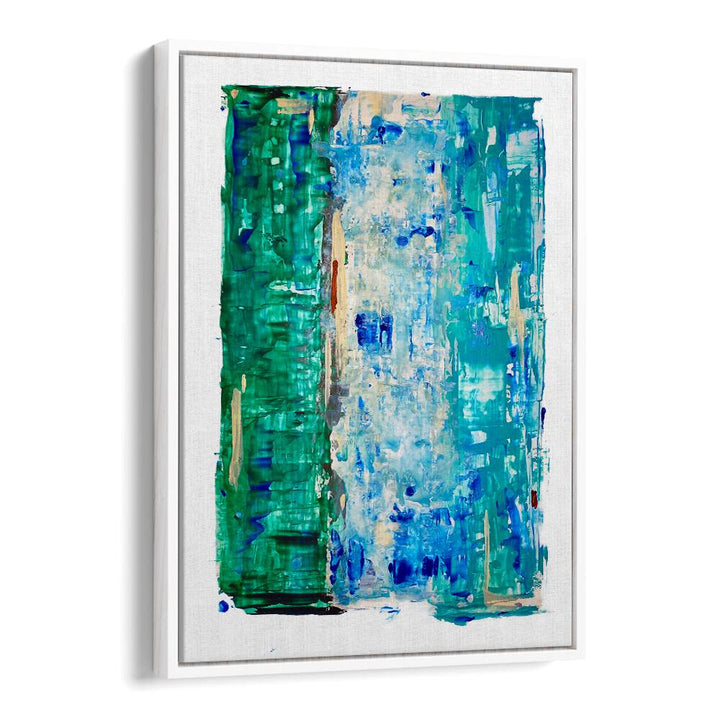 el mar vii abstract paintings in White Floater Frame