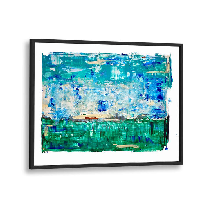 el mar viii abstract paintings in Black Plain Frame