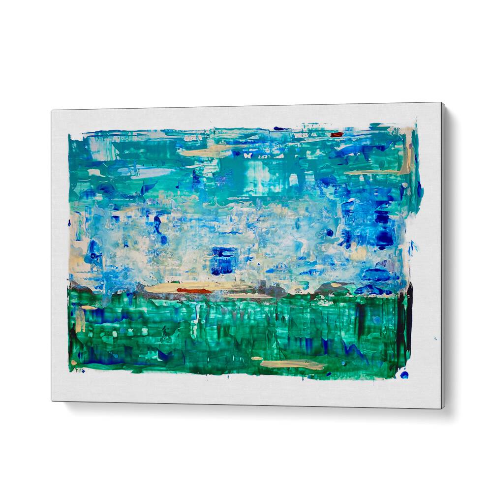 el mar viii abstract paintings in Gallery Wrap