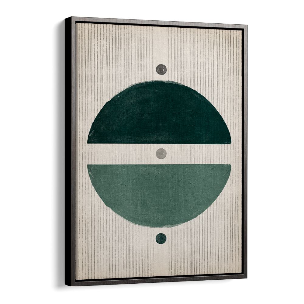 emerald thoughts geometric paintings in Black Floater Frame