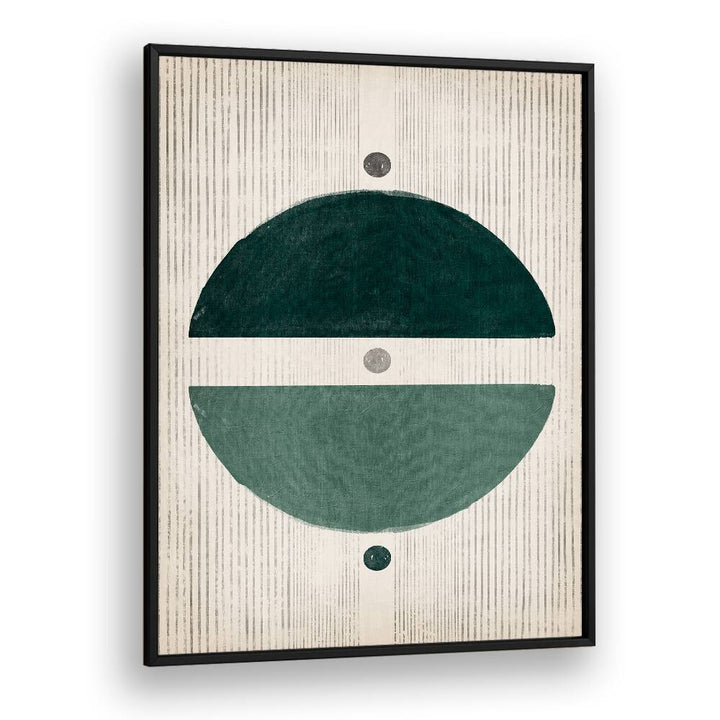 emerald thoughts geometric paintings in Black Plain Frame