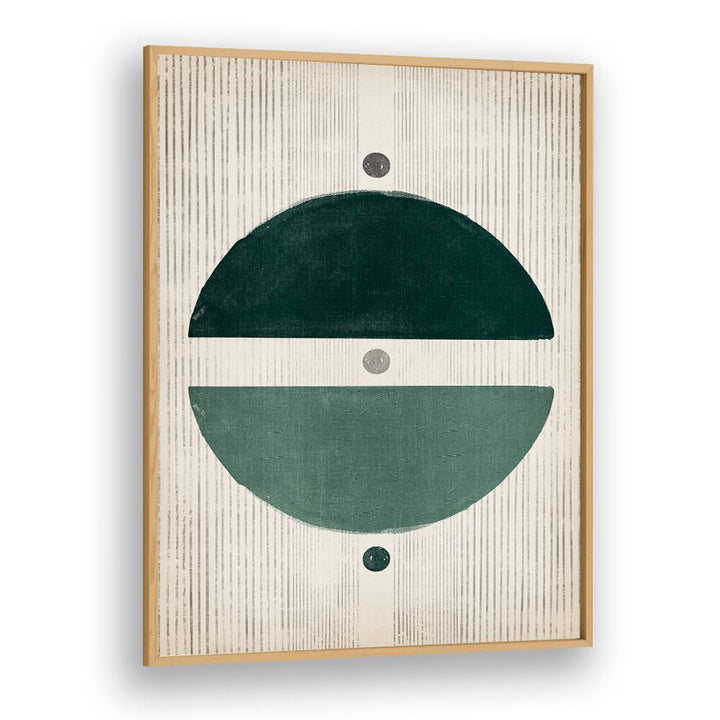 emerald thoughts geometric paintings in Oak Wood Plain Frame