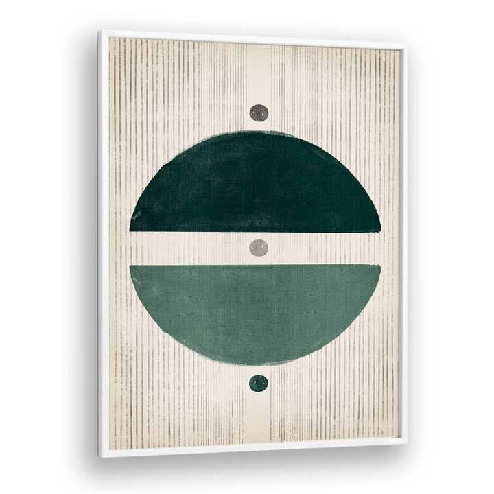 emerald thoughts geometric paintings in White Plain Frame