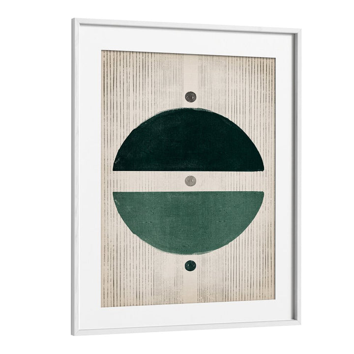 emerald thoughtsgeometric paintings in White Frame With Mount