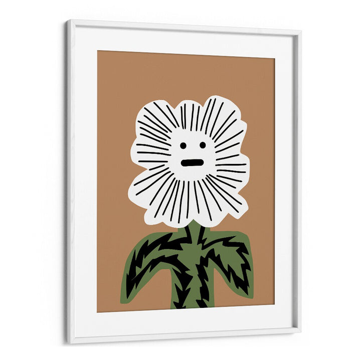 emoji plantby little dean kids room paintings kids room wall art in White Frame With Mount