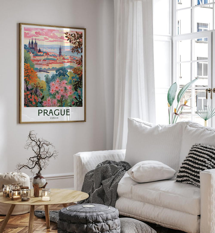 enchanting prague travel posters Artwork I placed on a Wall 