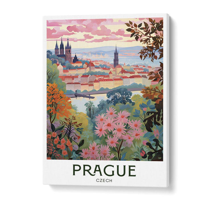 enchanting prague travel posters in Gallery Wrap