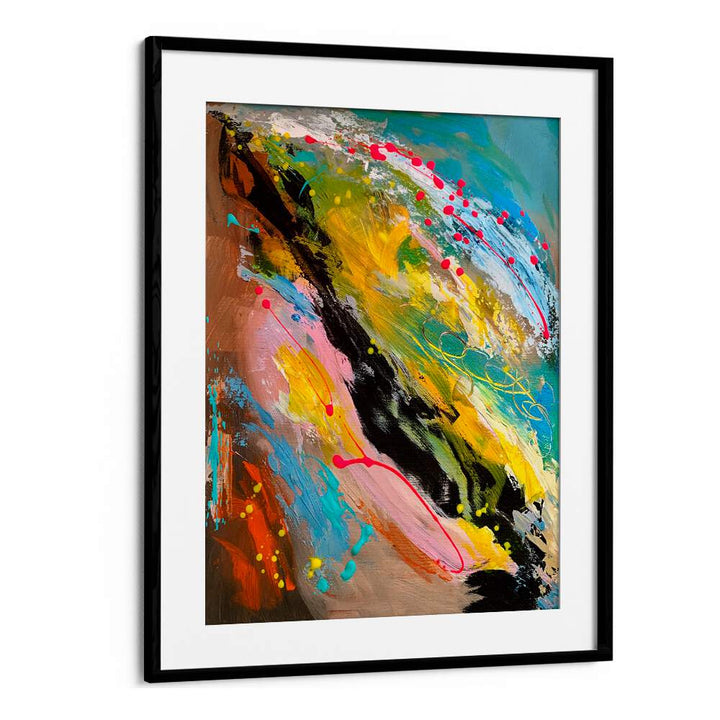 ephemeral equilibrium abstract paintings in Black Frame With Mount