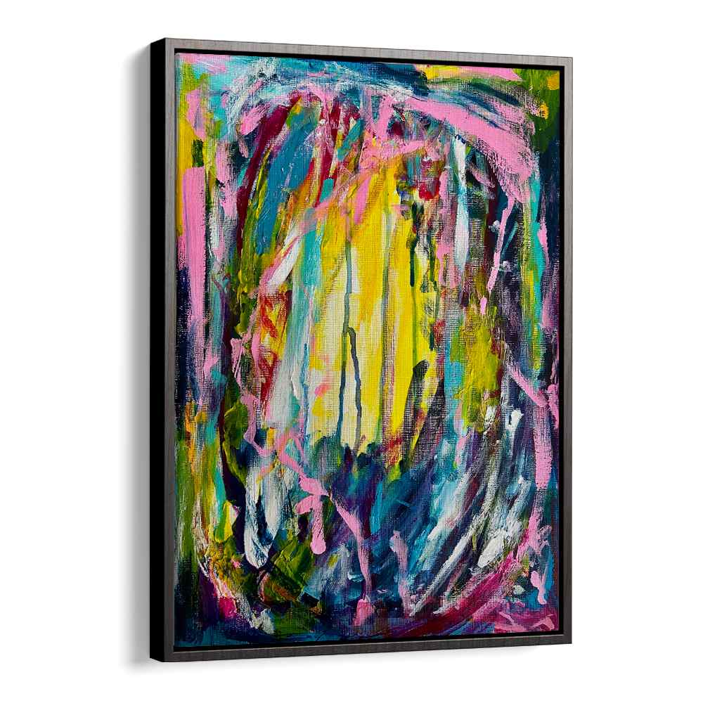 euphoria abstract paintings in Black Floater Frame